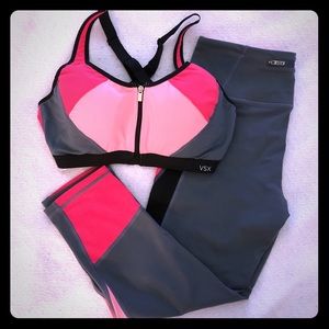 VSX Knockout Front-Close Sports Bra and Capri Set